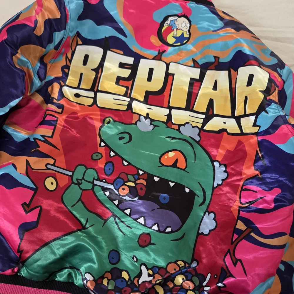 Rugrats Reptar Cereal Jacket Headgear Classics Nostalgia Company Medium - Picture 3 of 12